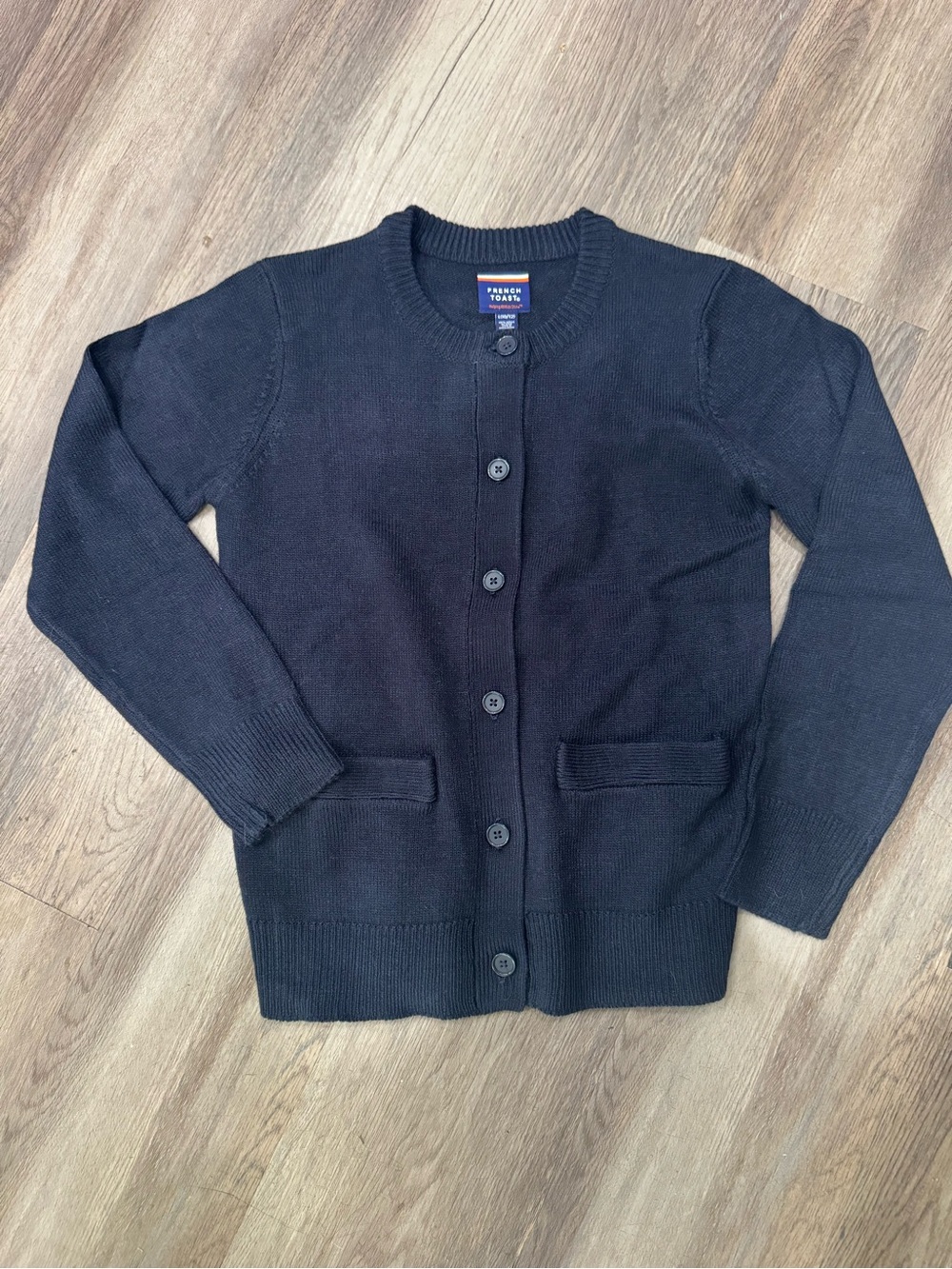 Girls medium weight knit cardigan with pockets